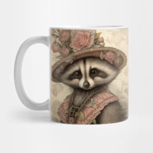 Storybook Illustration Raccoon Anthropomorphic Animals Portrait Mug